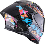 Casque Intégral Pour Moto Scorpion Exo Exo-R1 Evo Ii Air Ultra Tct Noir Bleu Rose Savage Taille Xl