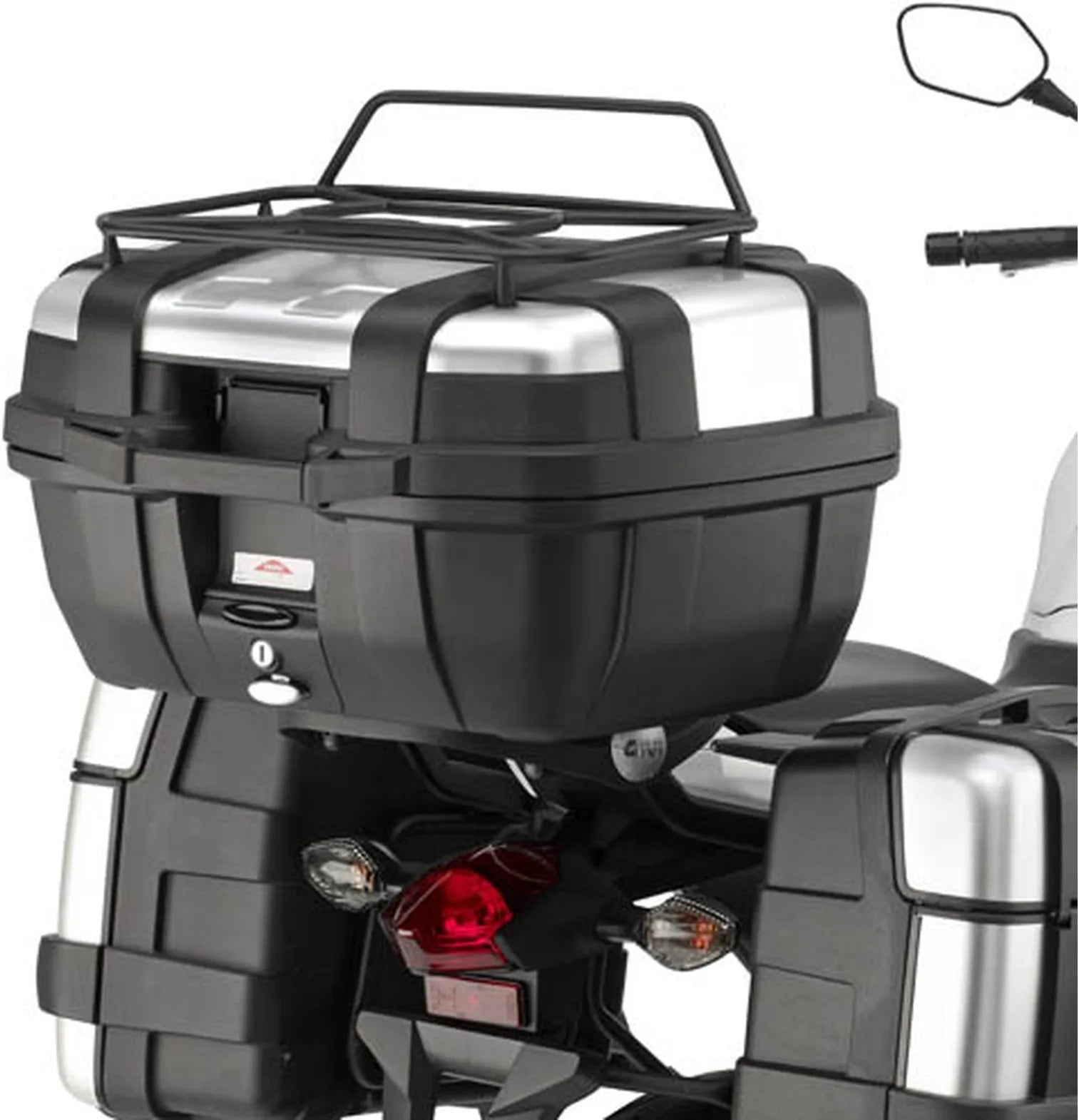 Top Case Monolock Alpina Aluminium Noir 44 Lt Alpina Aluminium - Givi Compatible Avec Honda Nc 750 S - Dct (2014-2015)