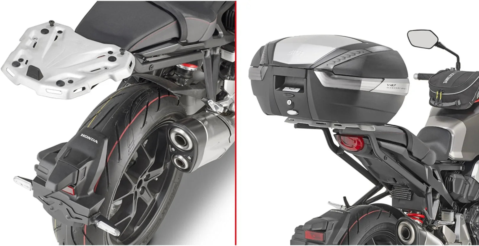 Top Case Monokey Trekker Aluminium Noir 52 Lt Trekker Aluminium - Givi Compatible Avec Honda Cb 1000 R (2018-2020)