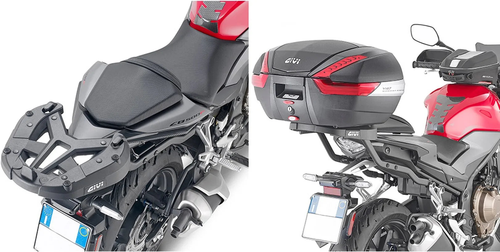 Top Case Monolock Noir 30 Lt Technopolymères - Givi Compatible Avec Honda Cb 500 F (2019-2023)