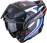 Casque Modulable Pour Moto Scorpion Exo Exo-Tech Evo Carbon Carbon Fiber Noir Bleu Rouge Cosy Taille L