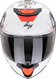 Casque Intégral Pour Moto Scorpion Exo Exo-Jnr Air Polycarbonate Blanc Noir Boum Taille L