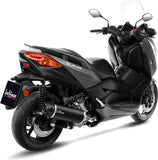 Système D'Échappement Homologué Au Niveau Sonore Nero Acier Embout Carbon Fiber - Leovince Compatible Avec Yamaha X-Max 300 (2017-2020)