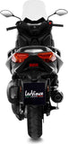 Système D'Échappement Homologué Au Niveau Sonore Nero Acier Embout Carbon Fiber - Leovince Compatible Avec Yamaha X-Max 300 (2017-2020)