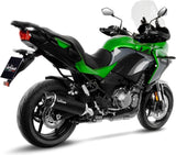 Système D'Échappement Homologué Au Niveau Sonore Nero Acier Embout Carbon Fiber - Leovince Compatible Avec Kawasaki Versys 1000 (2019-2024)