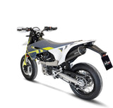Système D'Échappement Homologué Au Niveau Sonore Nero Acier Embout Carbon Fiber - Leovince Compatible Avec Husqvarna 701 Enduro - Lr (2021-2024)