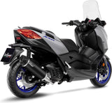 Système D'Échappement Complet Non Catalysé Et Sans Homologation Acoustique Nero Acier Embout Carbon Fiber - Leovince Compatible Avec Yamaha X-Max 125 (2021-2024)