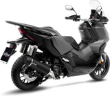 Système D'Échappement Homologué Au Niveau Sonore Nero Acier Embout Carbon Fiber - Leovince Compatible Avec Honda Adv 350 (2022-2024)