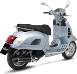 Système D'Échappement Homologué Au Niveau Sonore Nero Acier Embout Carbon Fiber - Leovince Compatible Avec Piaggio Vespa Gts 125 Ie - Super (2021-2024)