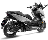 Système D'Échappement Homologué Au Niveau Sonore Nero Acier Embout Carbon Fiber - Leovince Compatible Avec Honda Forza 350 (2021-2024)