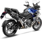 Échappement Sans Homologation Sonore Nero Acier Embout Carbon Fiber - Leovince Compatible Avec Triumph Tiger 1200 Gt Pro (2025-2026)