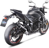 Exhaust Tip With Noise Certification Lv One Evo Carbon Fiber Carbon Fiber End Cap - Leovince Compatible With Suzuki Gsx-S 750 - Z Abs A2 (2019-2020)