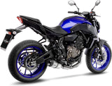 Système D'Échappement Complet Avec Catalyseur Et Homologation Acoustique Lv One Evo Acier Embout Carbon Fiber - Leovince Compatible Avec Yamaha Fz-07 (2017-2020)