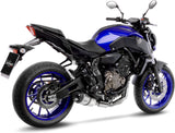 Complete Catalytic Exhaust System With Sound Certification Lv One Evo Stainless Steel Carbon Fiber End Cap - Leovince Compatible With Yamaha Mt-07 (2017-2020)