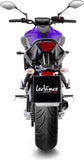 Complete Catalytic Exhaust System With Sound Certification Lv One Evo Stainless Steel Carbon Fiber End Cap - Leovince Compatible With Yamaha Mt-07 (2017-2020)