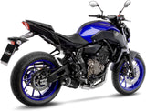 Système D'Échappement Complet Avec Catalyseur Et Homologation Acoustique Lv One Evo Carbon Fiber Embout Carbon Fiber - Leovince Compatible Avec Yamaha Mt-07 (2017-2020)