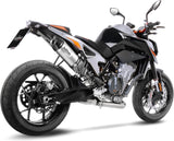 Échappement Sans Homologation Sonore Lv One Evo Acier Embout Carbon Fiber - Leovince Compatible Avec Ktm 790 Duke - L A2 (2023-2024)