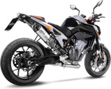 Exhaust Tip With Noise Certification Lv One Evo Stainless Steel Carbon Fiber End Cap - Leovince Compatible With Ktm 790 Duke - L A2 (2023-2024)