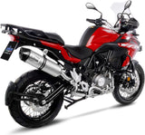 Échappement Sans Homologation Sonore Lv One Evo Acier Embout Carbon Fiber - Leovince Compatible Avec Benelli Trk 502 X (2018-2024)