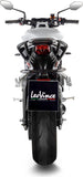 Exhaust Tip Without Sound Certification Lv One Evo Stainless Steel Carbon Fiber End Cap - Leovince Compatible With Triumph Street Triple 765 S - R Lrh (2020-2022)