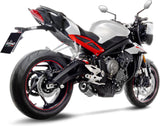Échappement Sans Homologation Sonore Lv One Evo Carbon Fiber Embout Carbon Fiber - Leovince Compatible Avec Triumph Street Triple 765 S - R Lrh (2020-2022)