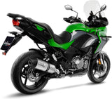 Échappement Sans Homologation Sonore Lv One Evo Acier Embout Carbon Fiber - Leovince Compatible Avec Kawasaki Versys 1000 (2019-2024)