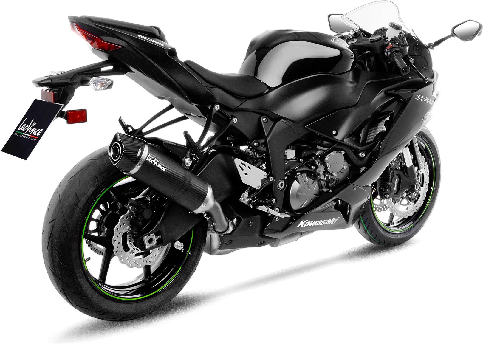 Système D'Échappement Homologué Au Niveau Sonore Lv One Evo Carbon Fiber Embout Carbon Fiber - Leovince Compatible Avec Kawasaki Zx 6R Ninja (2024-2026)