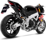 Exhaust Tip Without Sound Certification Factory S Carbon Fiber Carbon Fiber End Cap - Leovince Compatible With Aprilia Tuono V4 1100 Factory (2021-2024)