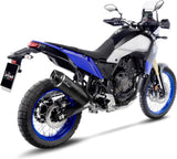 Système D'Échappement Homologué Au Niveau Sonore Lv One Evo Acier Noir Embout Carbon Fiber - Leovince Compatible Avec Yamaha Ténéré 700 (2025-2026)
