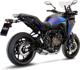 Système D'Échappement Complet Non Catalysé Et Sans Homologation Acoustique Lv One Evo Acier Embout Carbon Fiber - Leovince Compatible Avec Yamaha Tracer 7 (2020-2024)