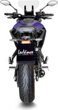 Complete Exhaust System Without Catalytic Converter And Without Sound Certification Lv One Evo Stainless Steel Carbon Fiber End Cap - Leovince Compatible With Yamaha Tracer 7 Gt (2020-2024)
