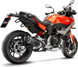 Échappement Sans Homologation Sonore Factory S Acier Noir Embout Carbon Fiber - Leovince Compatible Avec Bmw F 900 R - Xr - A2 (2020-2024)