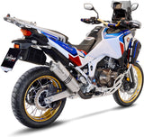 Exhaust Tip With Noise Certification Lv One Evo Stainless Steel - Leovince Compatible With Honda Crf 1100 L Africa Twin Adventure Sports (2024-2026)