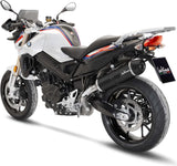 Système D'Échappement Homologué Au Niveau Sonore Lv One Evo Acier Noir Embout Carbon Fiber - Leovince Compatible Avec Bmw F 800 Gt (2017-2020)