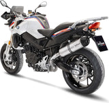 Système D'Échappement Homologué Au Niveau Sonore Lv One Evo Acier Embout Carbon Fiber - Leovince Compatible Avec Bmw F 800 Gt (2017-2020)