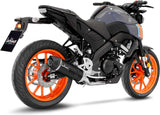 Complete Catalytic Exhaust System With Sound Certification Lv One Evo Steel Black Carbon Fiber End Cap - Leovince Compatible With Yamaha Xsr 125 (2021-2024)