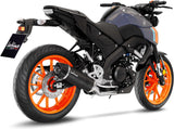 Complete Catalytic Exhaust System With Sound Certification Lv One Evo Carbon Fiber Carbon Fiber End Cap - Leovince Compatible With Yamaha Xsr 125 (2021-2024)