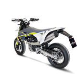 Système D'Échappement Homologué Au Niveau Sonore Lv One Evo Acier Embout Carbon Fiber - Leovince Compatible Avec Husqvarna 701 Enduro - Lr (2021-2024)