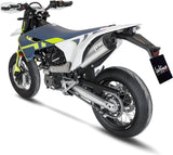 Système D'Échappement Complet Non Catalysé Et Sans Homologation Acoustique Lv One Evo Acier Embout Carbon Fiber - Leovince Compatible Avec Husqvarna 701 Enduro - Lr (2021-2024)