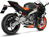 Système D'Échappement Complet Non Catalysé Et Sans Homologation Acoustique Lv Pro Acier Embout Carbon Fiber - Leovince Compatible Avec Aprilia Rs 660 (2021-2024)