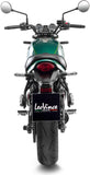 Complete Exhaust System Without Catalytic Converter And Without Sound Certification Lv One Evo Steel Black Carbon Fiber End Cap - Leovince Compatible With Kawasaki Versys 650 (2021-2024)