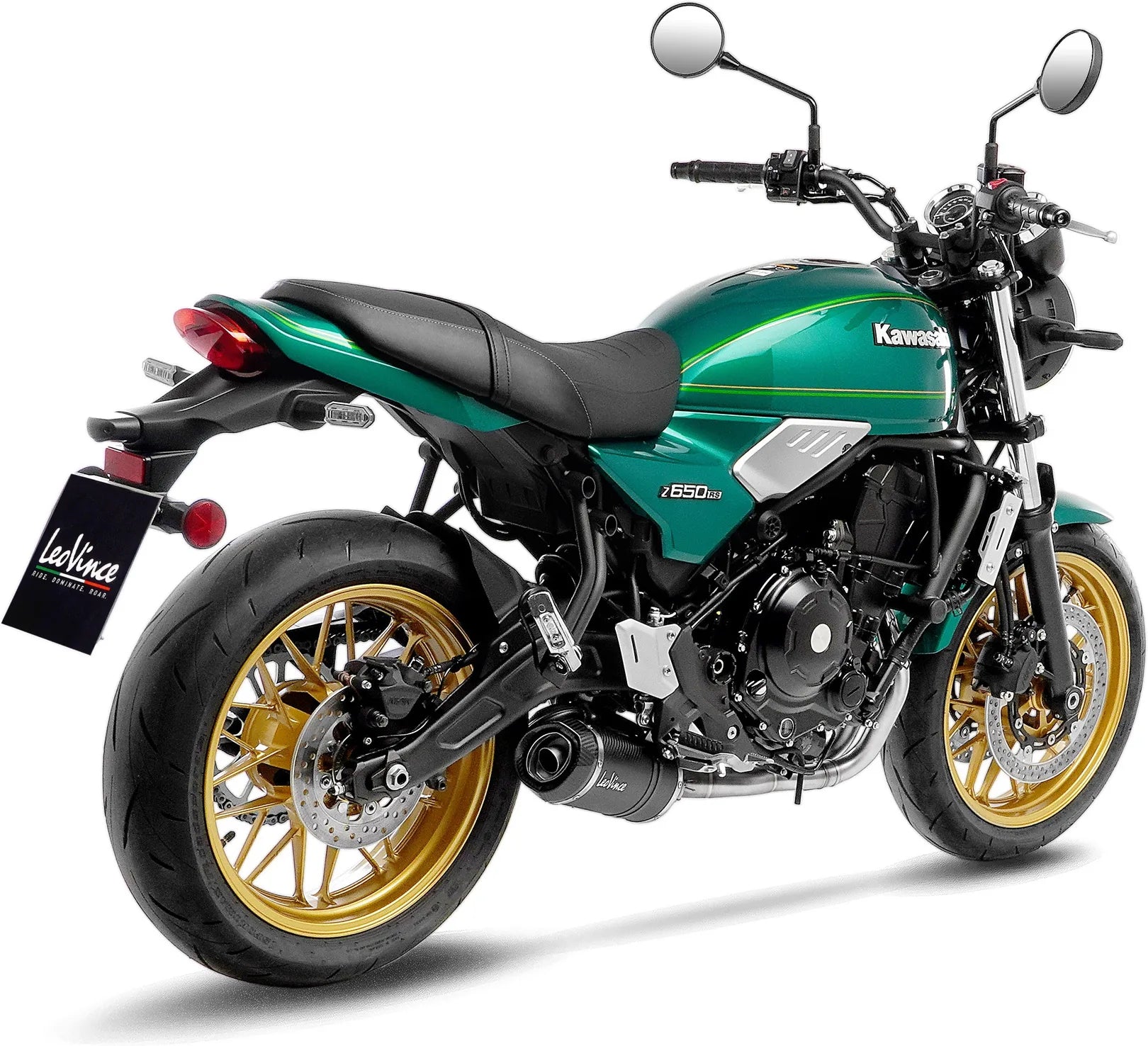Système D'Échappement Complet Avec Catalyseur Et Homologation Acoustique Lv One Evo Carbon Fiber Embout Carbon Fiber - Leovince Compatible Avec Kawasaki Z 650 Rs (2022-2024)