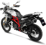 Échappement Sans Homologation Sonore Lv One Evo Acier Noir Embout Carbon Fiber - Leovince Compatible Avec Bmw F 700 Gs (2017-2018)