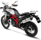 Échappement Sans Homologation Sonore Lv One Evo Acier Embout Carbon Fiber - Leovince Compatible Avec Bmw F 800 Gs - Adventure (2017-2018)