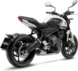 Complete Catalytic Exhaust System With Sound Certification Lv One Evo Stainless Steel Carbon Fiber End Cap - Leovince Compatible With Triumph Trident 660 (2021-2024)