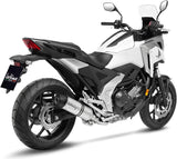 Système D'Échappement Homologué Au Niveau Sonore Lv One Evo Acier Embout Carbon Fiber - Leovince Compatible Avec Honda Nc 750 X (2021-2024)