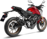 Système D'Échappement Complet Non Catalysé Et Sans Homologation Acoustique Lv One Evo Acier Noir Embout Carbon Fiber - Leovince Compatible Avec Honda Cb 125 R Neo Sports Café (2021-2023)