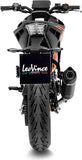 Échappement Sans Homologation Sonore Lv One Evo Acier Noir Embout Carbon Fiber - Leovince Compatible Avec Ktm 390 Duke (2021-2023)