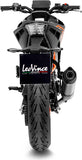 Exhaust Tip With Noise Certification Lv One Evo Stainless Steel Carbon Fiber End Cap - Leovince Compatible With Ktm 125 Duke (2021-2023)