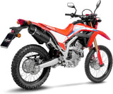 Échappement Sans Homologation Sonore Lv One Evo Acier Noir Embout Carbon Fiber - Leovince Compatible Avec Honda Crf 300 L - Rally (2021-2024)